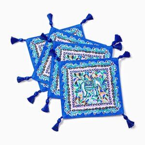NIB Lilly Pulitzer Coaster Napkin Set - Blue Grotto Fan Favorite Engineered